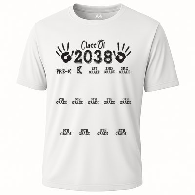 Class Of 2038 Grow With Me Handprint Pre K 12th Grade Performance Shirt