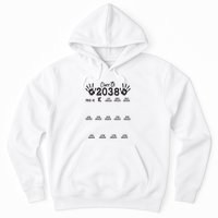 Class Of 2038 Grow With Me Handprint Pre K 12th Grade Hoodie