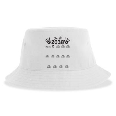 Class Of 2038 Grow With Me Handprint Pre K 12th Grade Sustainable Bucket Hat