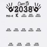Class Of 2038 Grow With Me Handprint Pre K 12th Grade Sustainable Bucket Hat
