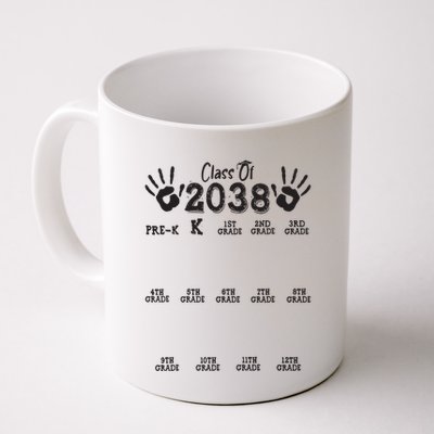 Class Of 2038 Grow With Me Handprint Pre K 12th Grade Mug
