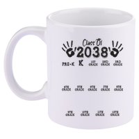 Class Of 2038 Grow With Me Handprint Pre K 12th Grade 11oz C Handle Ceramic Mug