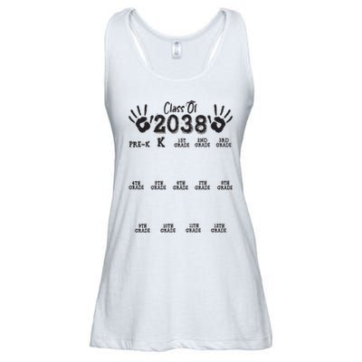 Class Of 2038 Grow With Me Handprint Pre K 12th Grade Ladies Essential Flowy Tank