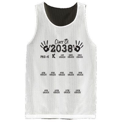 Class Of 2038 Grow With Me Handprint Pre K 12th Grade Mesh Reversible Basketball Jersey Tank