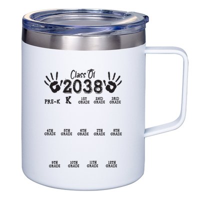 Class Of 2038 Grow With Me Handprint Pre K 12th Grade 12oz Stainless Steel Coffee Mug