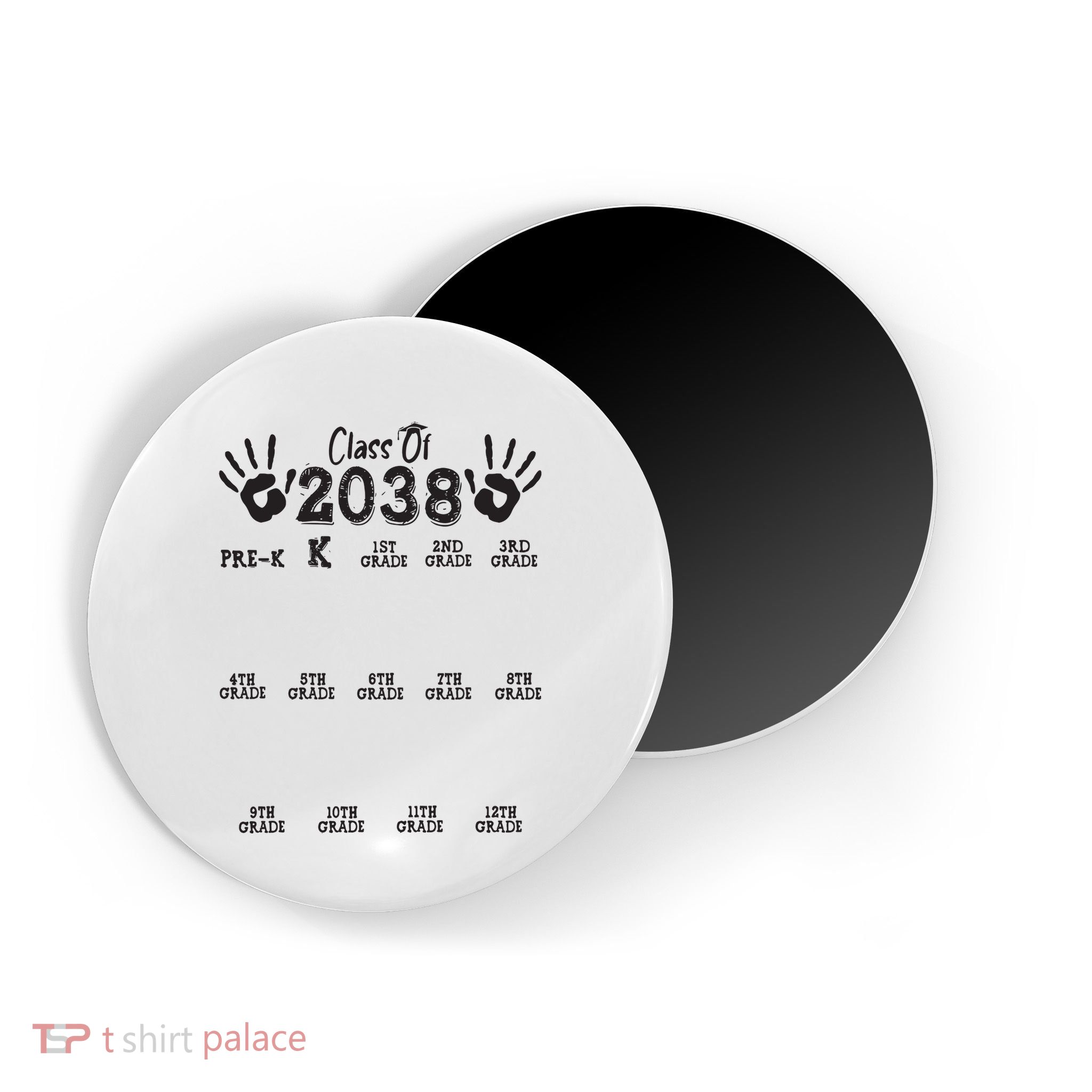 Class Of 2038 Grow With Me Handprint Pre K 12th Grade Magnet