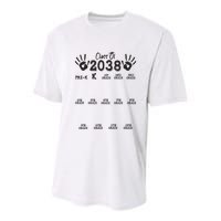 Class Of 2038 Grow With Me Handprint Pre K 12th Grade Youth Performance Sprint T-Shirt