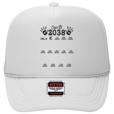 Class Of 2038 Grow With Me Handprint Pre K 12th Grade Trucker Hat