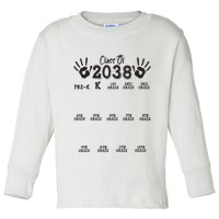 Class Of 2038 Grow With Me Handprint Pre K 12th Grade Toddler Long Sleeve Shirt