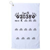 Class Of 2038 Grow With Me Handprint Pre K 12th Grade Golf Towel