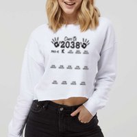 Class Of 2038 Grow With Me Handprint Pre K 12th Grade Cropped Pullover Crew