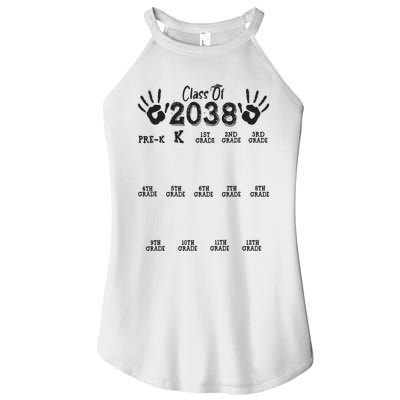 Class Of 2038 Grow With Me Handprint Pre K 12th Grade Women's Perfect Tri Rocker Tank