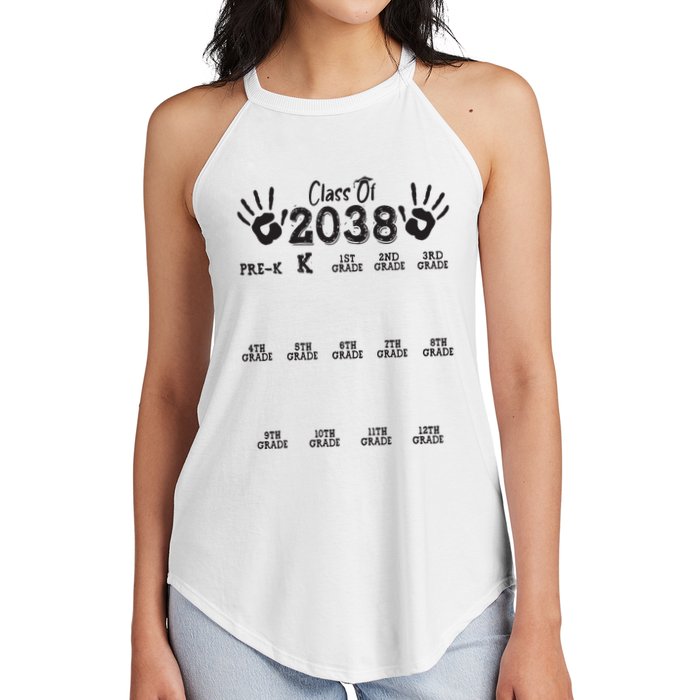 Class Of 2038 Grow With Me Handprint Pre K 12th Grade Women's Perfect Tri Rocker Tank
