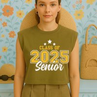 Class Of 2025 Senior Garment-Dyed Women's Muscle Tee