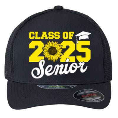 Class Of 2025 Senior 2025 Sunflower Back To School 2025 Girl Flexfit Unipanel Trucker Cap