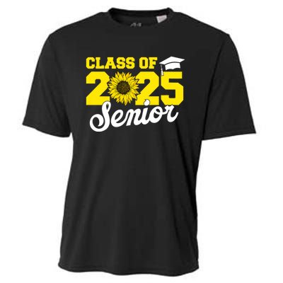 Class Of 2025 Senior 2025 Sunflower Back To School 2025 Girl Cooling Performance Crew T-Shirt