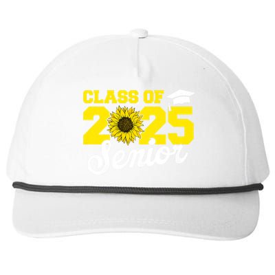 Class Of 2025 Senior 2025 Sunflower Back To School 2025 Girl Snapback Five-Panel Rope Hat