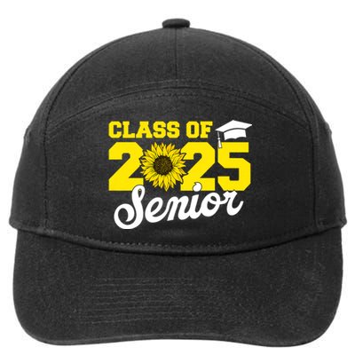 Class Of 2025 Senior 2025 Sunflower Back To School 2025 Girl 7-Panel Snapback Hat