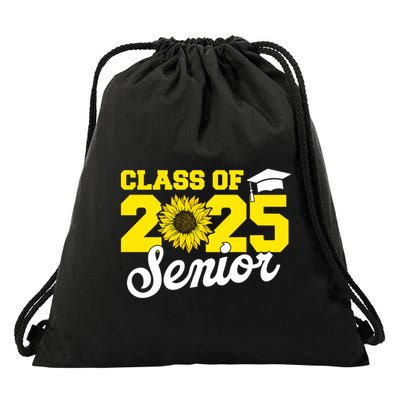 Class Of 2025 Senior 2025 Sunflower Back To School 2025 Girl Drawstring Bag