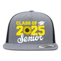 Class Of 2025 Senior 2025 Sunflower Back To School 2025 Girl Flat Bill Trucker Hat