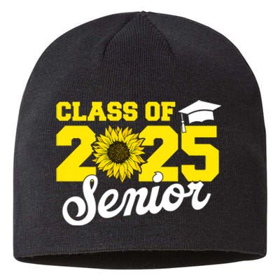 Class Of 2025 Senior 2025 Sunflower Back To School 2025 Girl Sustainable Beanie