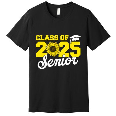 Class Of 2025 Senior 2025 Sunflower Back To School 2025 Girl Premium T-Shirt
