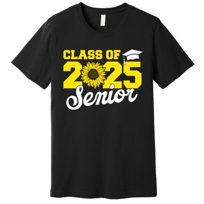 Class Of 2025 Senior 2025 Sunflower Back To School 2025 Girl Premium T-Shirt