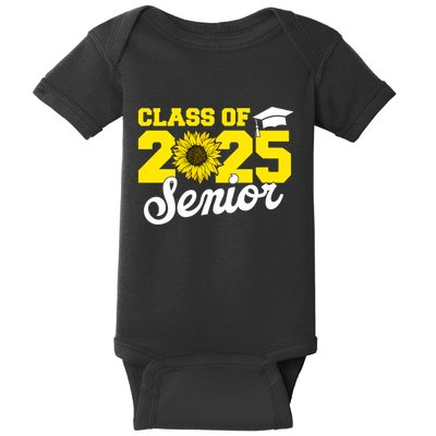Class Of 2025 Senior 2025 Sunflower Back To School 2025 Girl Baby Bodysuit
