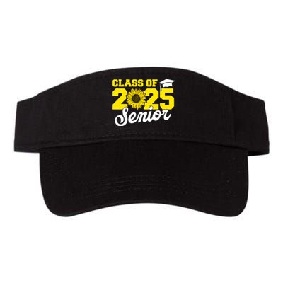 Class Of 2025 Senior 2025 Sunflower Back To School 2025 Girl Valucap Bio-Washed Visor