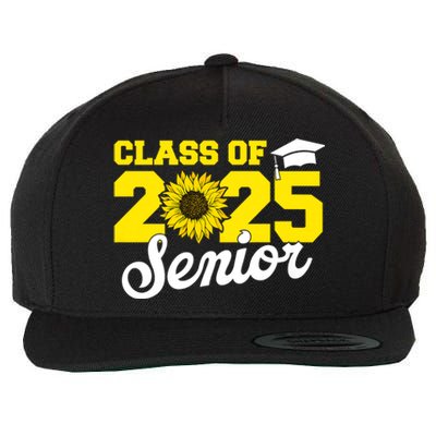 Class Of 2025 Senior 2025 Sunflower Back To School 2025 Girl Wool Snapback Cap