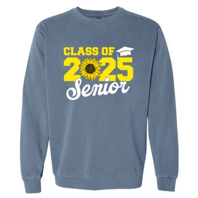 Class Of 2025 Senior 2025 Sunflower Back To School 2025 Girl Garment-Dyed Sweatshirt