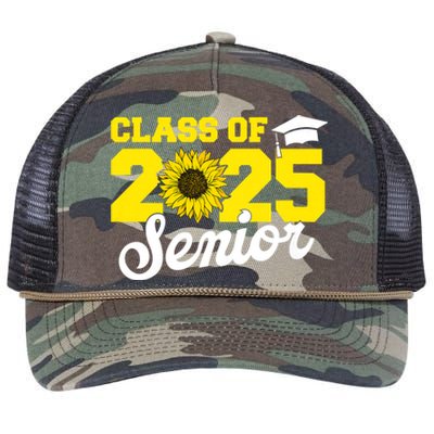 Class Of 2025 Senior 2025 Sunflower Back To School 2025 Girl Retro Rope Trucker Hat Cap