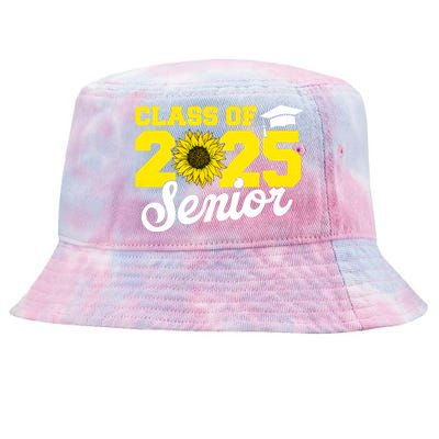 Class Of 2025 Senior 2025 Sunflower Back To School 2025 Girl Tie-Dyed Bucket Hat