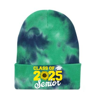 Class Of 2025 Senior 2025 Sunflower Back To School 2025 Girl Tie Dye 12in Knit Beanie