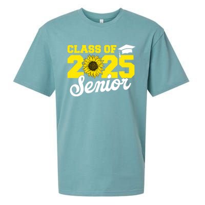 Class Of 2025 Senior 2025 Sunflower Back To School 2025 Girl Sueded Cloud Jersey T-Shirt