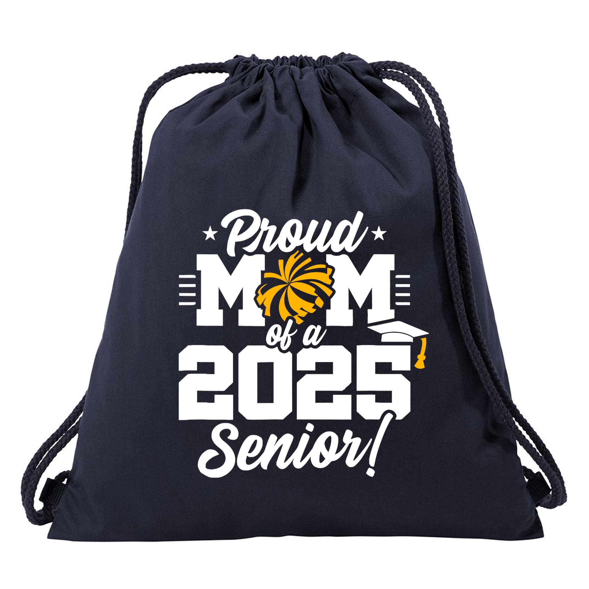 Class Of 2025 Senior Year Cheer Mom Senior 2025 Drawstring Bag