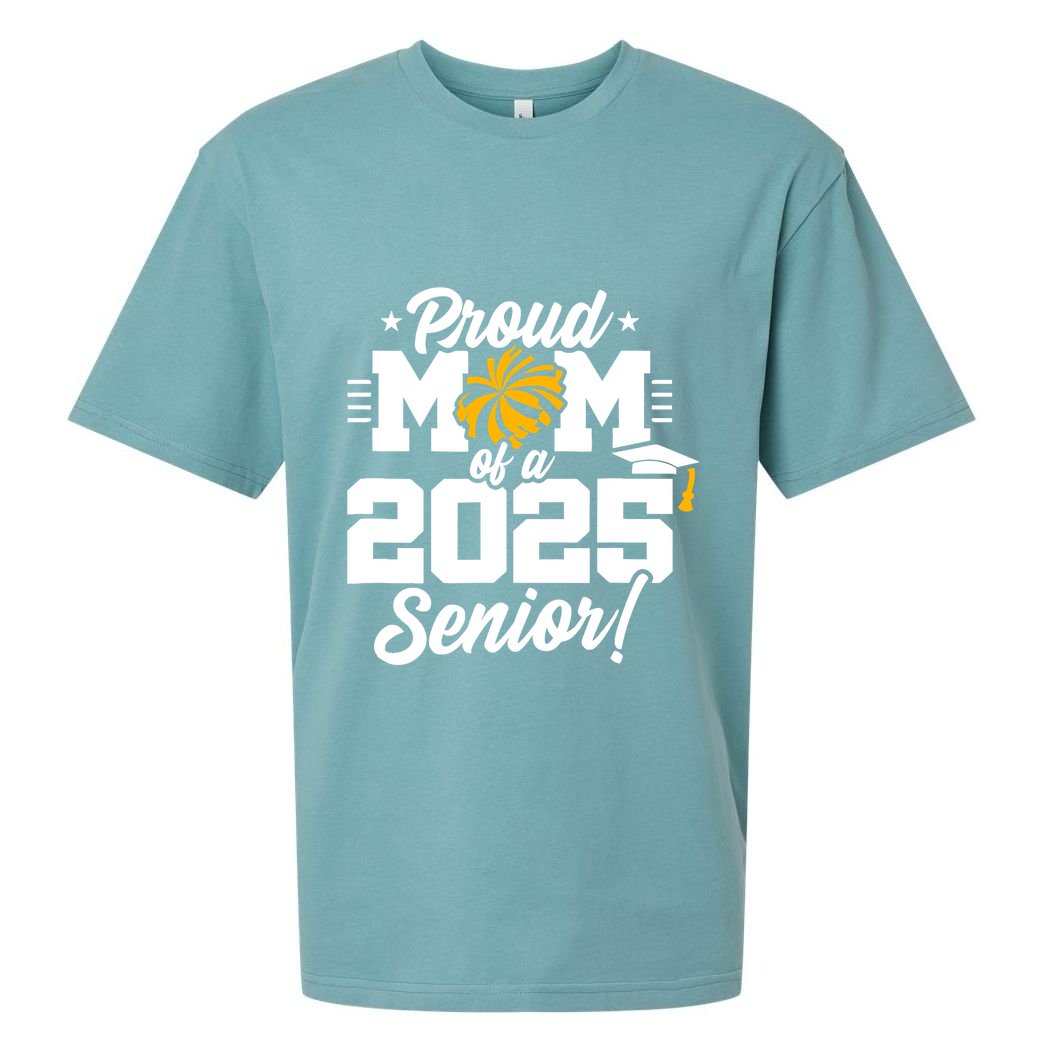 Class Of 2025 Senior Year Cheer Mom Senior 2025 Sueded Cloud Jersey T-Shirt