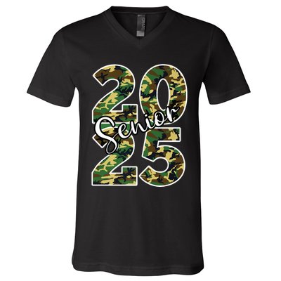 Class Of 2025 Camo Senior V-Neck T-Shirt