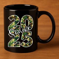 Class Of 2025 Camo Senior 11oz C Handle Ceramic Mug