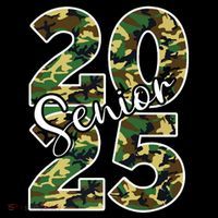 Class Of 2025 Camo Senior Short Acrylic Beanie