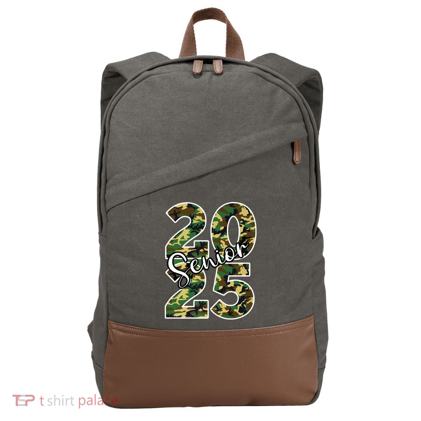 Class Of 2025 Camo Senior Cotton Canvas Backpack