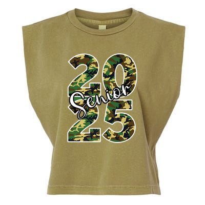 Class Of 2025 Camo Senior Garment-Dyed Women's Muscle Tee