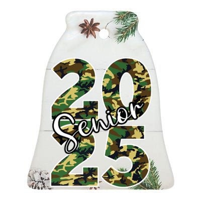 Class Of 2025 Camo Senior Ceramic Bell Ornament