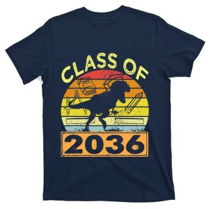 Class Of 2036 Grow With Me Dinosaur First Day Of Preschool T-Shirt