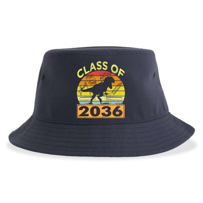 Class Of 2036 Grow With Me Dinosaur First Day Of Preschool Sustainable Bucket Hat