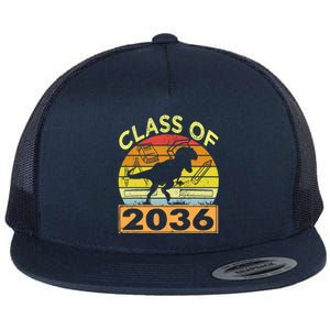 Class Of 2036 Grow With Me Dinosaur First Day Of Preschool Flat Bill Trucker Hat