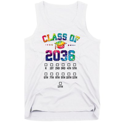 Class of 2036 Grow With Me With Space For Checkmarks Tank Top