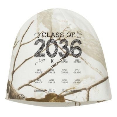 Class of 2036 Grow With Me With Space For Checkmarks Kati - Camo Knit Beanie