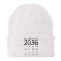 Class of 2036 Grow With Me With Space For Checkmarks Knit Cap Winter Beanie