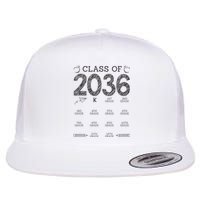 Class of 2036 Grow With Me With Space For Checkmarks Flat Bill Trucker Hat